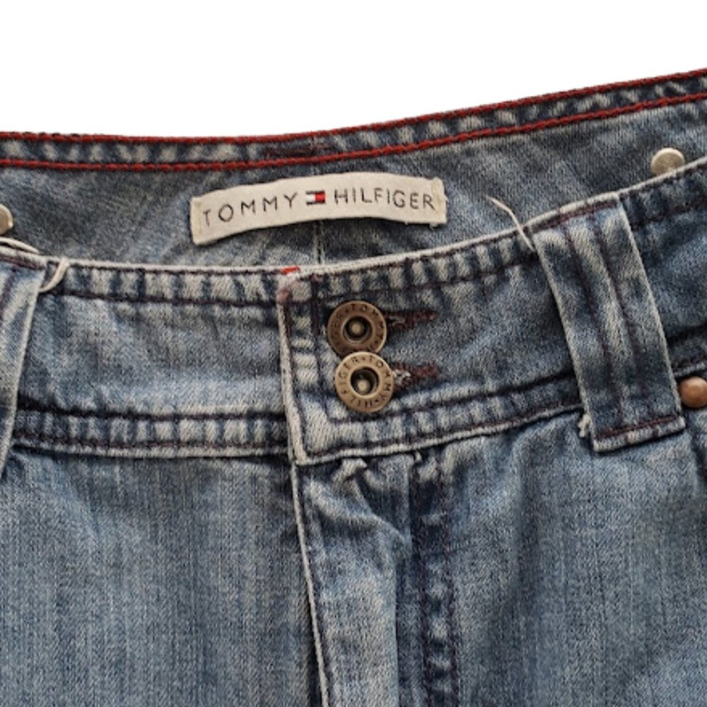 Tommy Hilfiger Vintage Short Mini Jean Skirt, Good Shape! No Flaws. SZ: 10 - Picture 5 of 11
